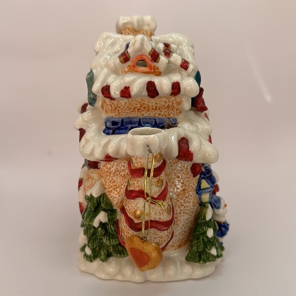 Christmas Tea-light Candle Warmer / Oil Burner Candle Holder Decor Teapot 7.5” - Picture 3 of 6